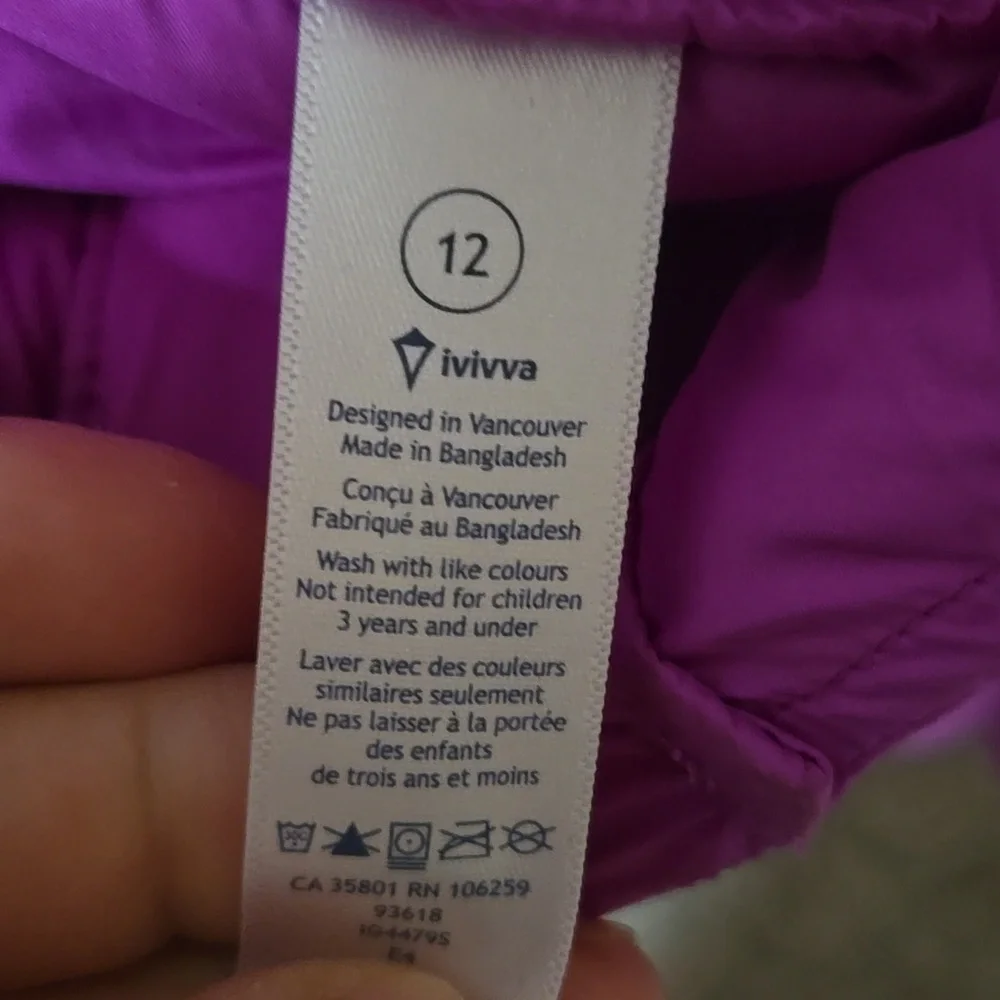 Ivivva By Lululemon Down Jacket